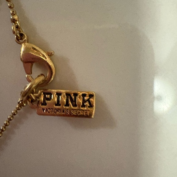Victoria's Secret Gold Necklace with Pink Charms - Picture 3 of 3
